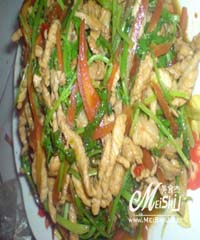 香菜肉丝的做法 香菜肉丝的做法