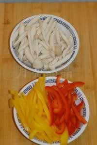 彩椒海鲜菇的做法(素菜)