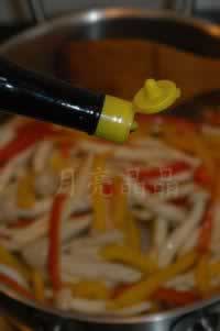 彩椒海鲜菇的做法(素菜)