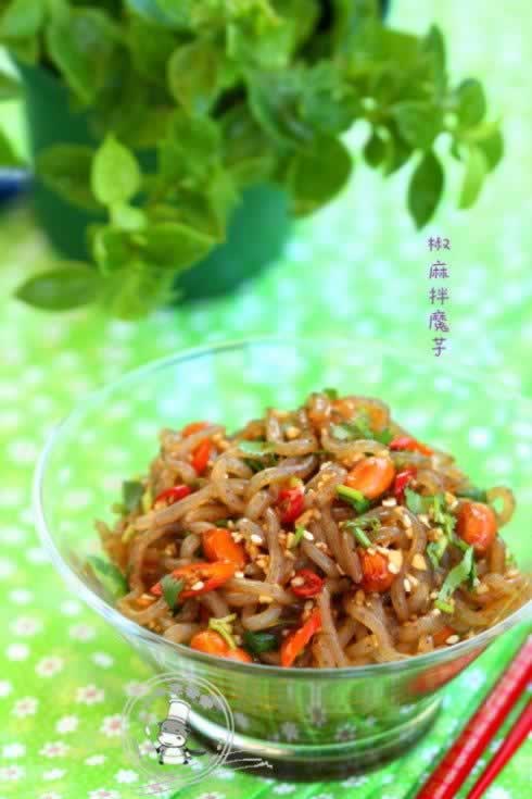 椒麻拌魔的做法(减肥食谱)