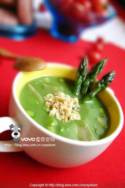 芦笋培根汤的做法(减肥食谱)