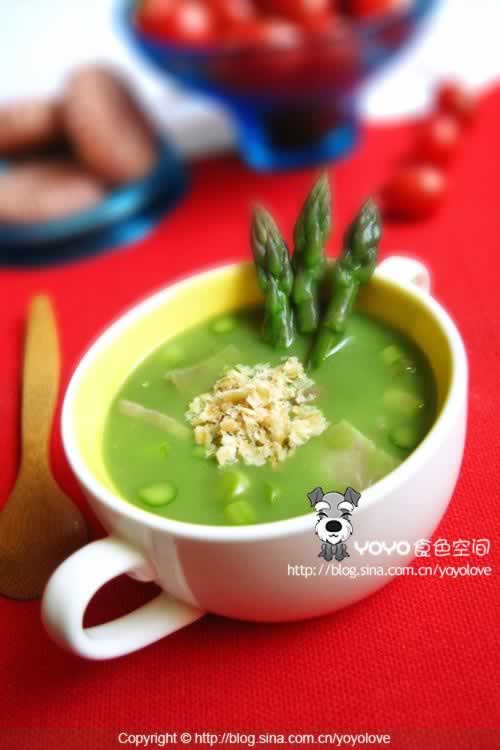 芦笋培根汤的做法(减肥食谱)