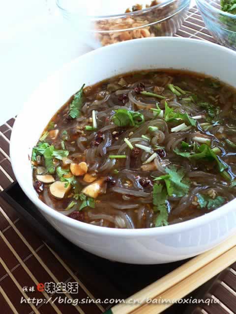 家庭版重庆酸辣粉的做法(四川风味小吃)