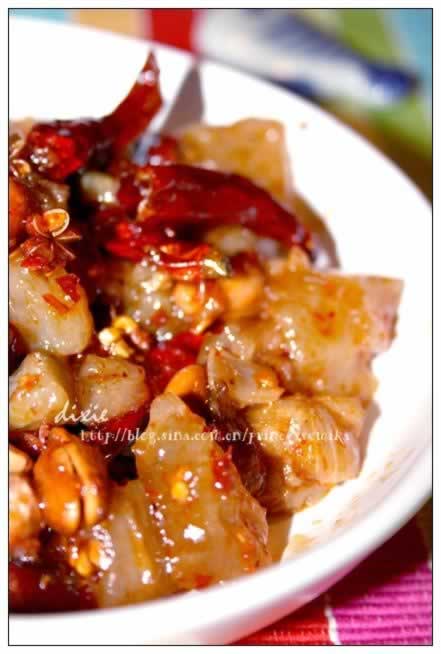 宫爆牛筋的做法(川菜、重庆江湖菜)