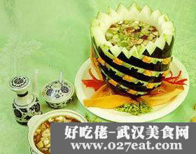 素虾仁冬瓜盅的做法 素虾仁冬瓜盅的做法