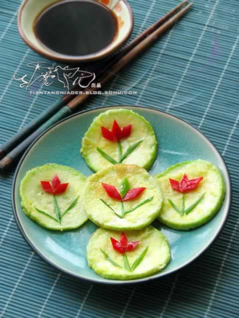 韩式笋瓜煎饼的做法(素菜)