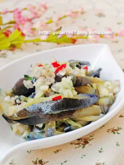 家常蒜茄子的做法(凉菜)