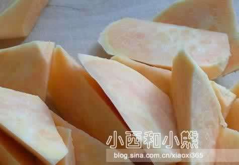 红薯粥和木瓜粥的做法(早餐菜谱-冬日补充肌肤水份)