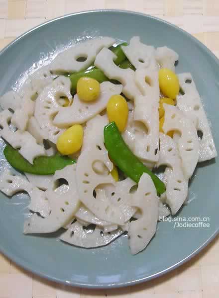 清炒白果时蔬的做法(素菜-冬天里一道超级润肺、去燥的菜)