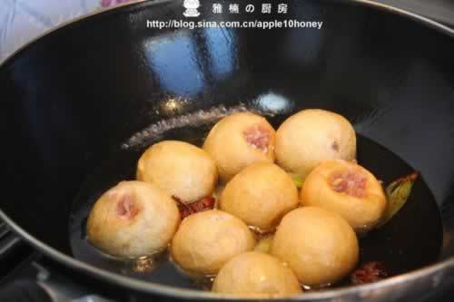 油面筋塞肉的做法(荤菜-上海本帮菜)