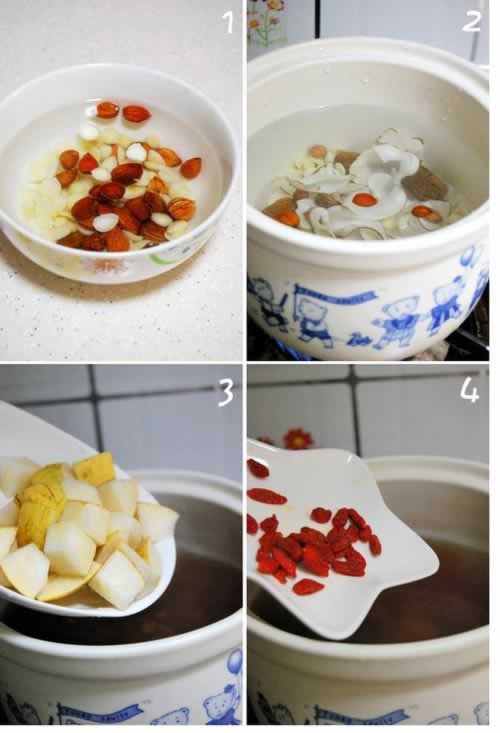 海底椰杏仁雪梨水的做法(家庭食疗-滋阴润肺,止咳去燥)
