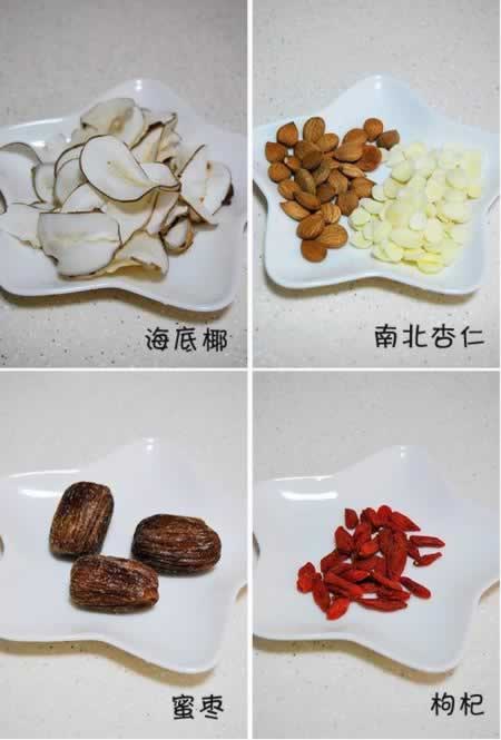海底椰杏仁雪梨水的做法(家庭食疗-滋阴润肺,止咳去燥)