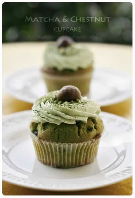 抹茶栗子杯子蛋糕的做法(早餐菜谱)