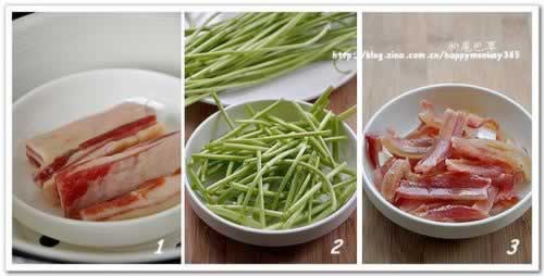 腊肉炒藜蒿的做法(荤素搭配)