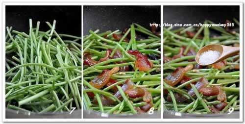 腊肉炒藜蒿的做法(荤素搭配)