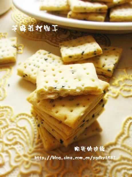 葵花油版芝麻苏打饼干的做法(零食)