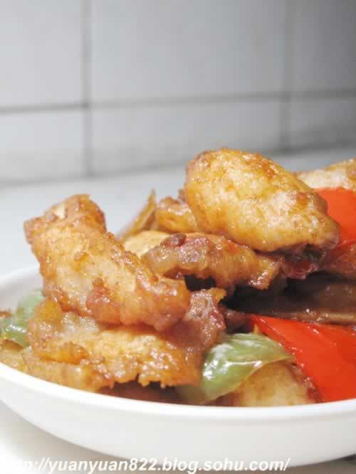 咸鲜回锅鱼片的做法(荤菜)
