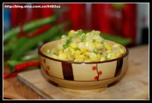 椒盐玉米粒的做法(素菜)