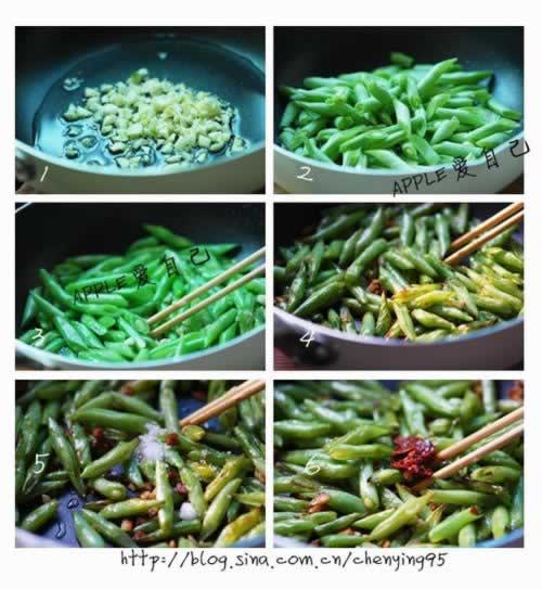 辣炒四季豆的做法(素菜)