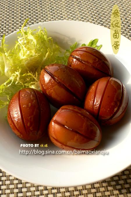 条纹卤蛋的做法(早餐菜谱)