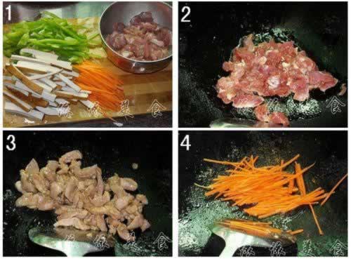 香干青椒炒肉丝的做法(荤素搭配)