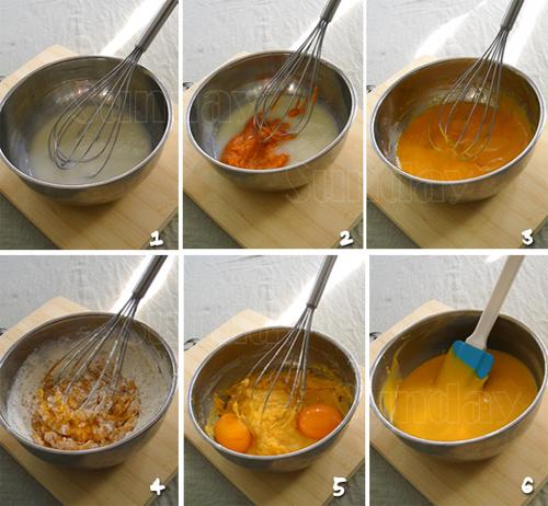 蜜豆南瓜戚风卷的做法(早餐菜谱)