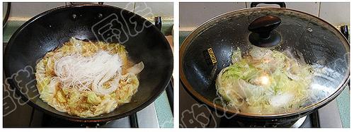 白菜肉末粉丝煲的做法(荤素搭配)