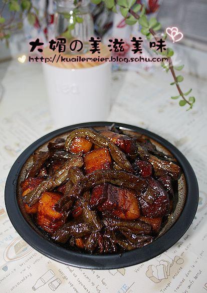 干豆角烧五花肉的做法(荤菜)
