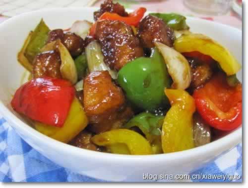 酸甜开胃黑醋咕老肉的做法(荤菜)