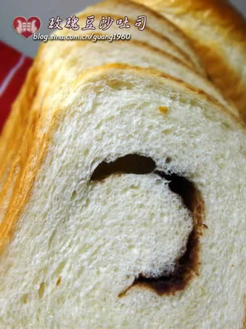 玫瑰豆沙吐司的做法(早餐菜谱)