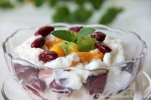 牛奶红豆冰沙的做法(甜品)