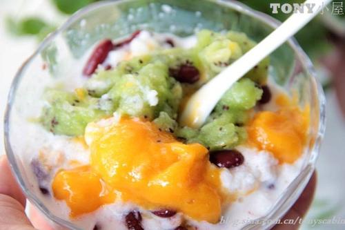 牛奶红豆冰沙的做法(甜品)