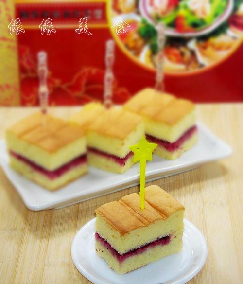 杨梅果酱夹心蛋糕的做法(早餐菜谱)