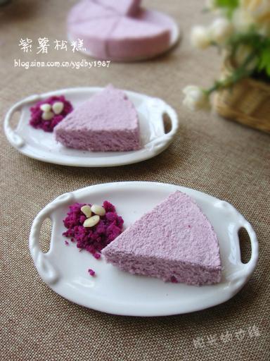 紫薯松糕的做法(无油低糖免烤)