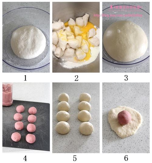 玫瑰豆沙面包卷的做法(早餐包)