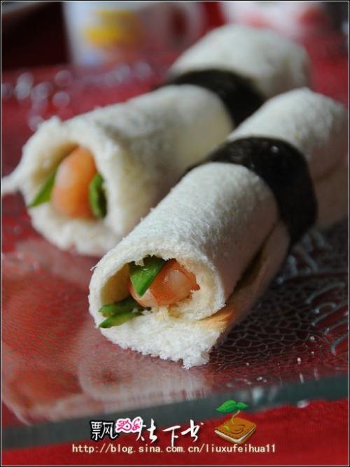 虾仁蔬菜土司卷的做法