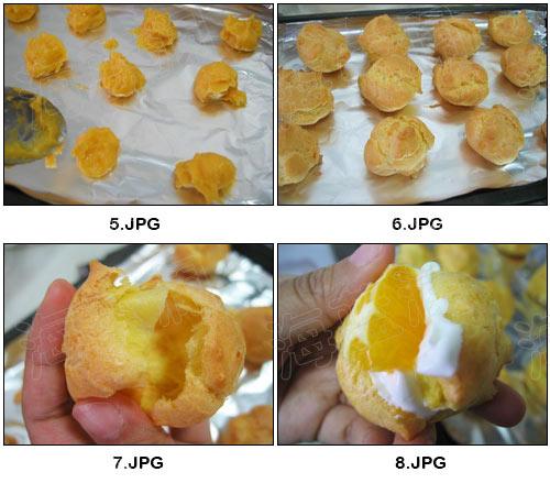 香橙奶油泡芙与椰香鲜橙汁的做法