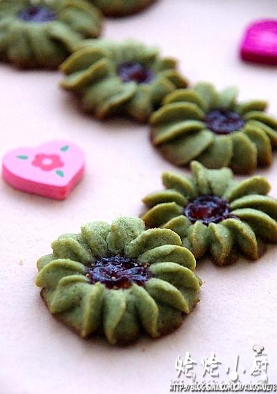 绿茶甜心曲奇的做法