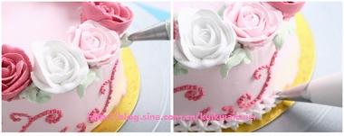图解婚礼蛋糕的做法(奶油玫瑰是怎样练成的)