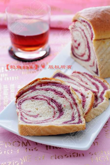 紫薯花色吐司的做法