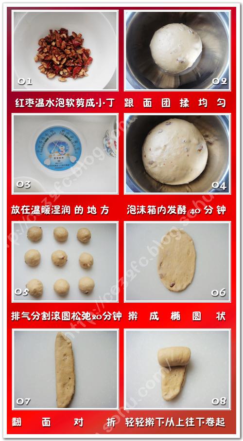 红枣核桃面包的做法