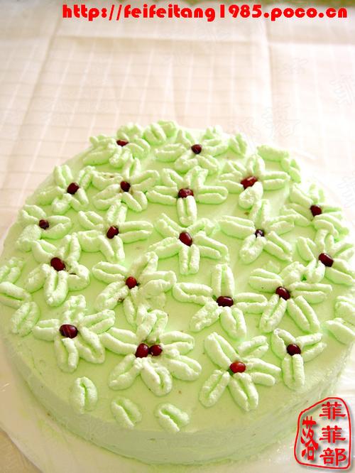 绿茶蜜豆蛋糕的做法