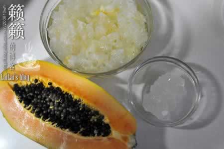 鲜木瓜炖银耳的做法(甜品)