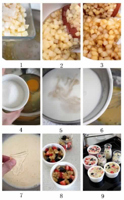 焗烤水果布丁的做法(甜品)
