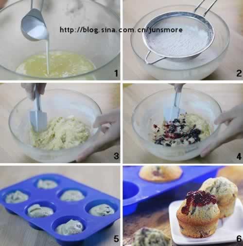 黑加仑麦芬蛋糕的做法(果酱蛋糕简单做法)