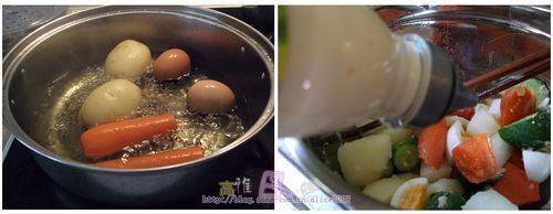 马铃薯鸡蛋沙拉的做法(节后清理肠胃的料理)