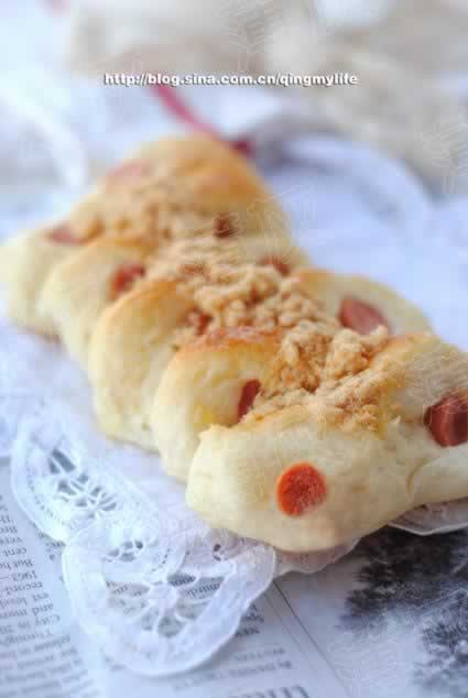 肉松热狗面包的做法(早餐菜谱)