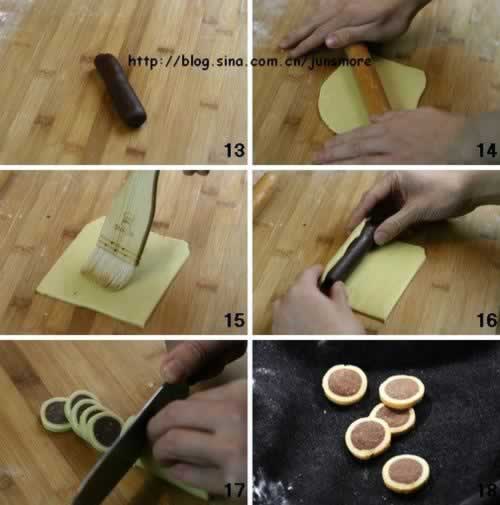 风车、牛眼、蝴蝶、双色酥的做法(自制零食-手工饼干基本整形法)