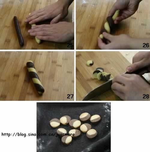 风车、牛眼、蝴蝶、双色酥的做法(自制零食-手工饼干基本整形法)