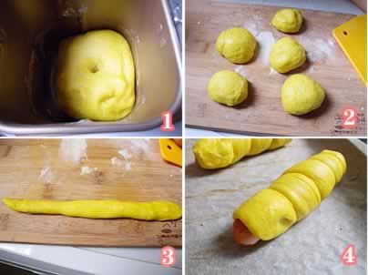 咖喱香肠面包的做法